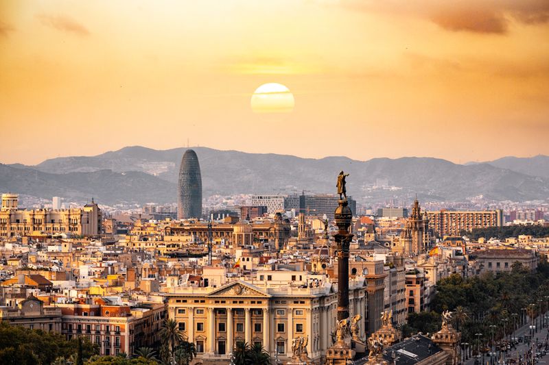 Barcelona skyline, Spain